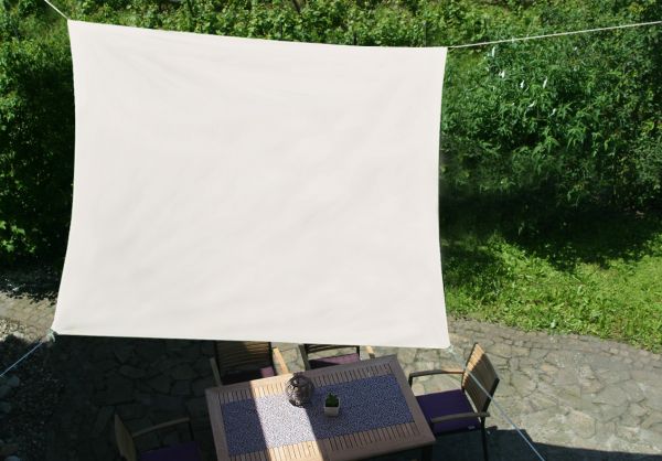 Sonnensegel, quadratisch, beige, Maße: 360 x 360 cm