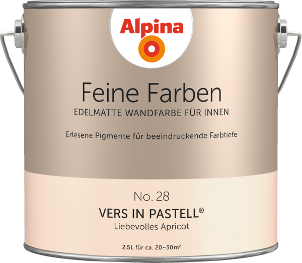 Alpina Feine Farben No. 28 „VERS IN PASTELL“ - Liebevolles Apricot