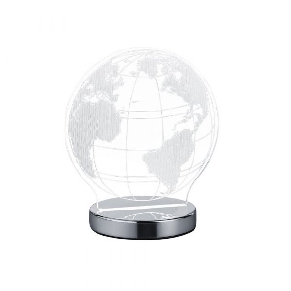 LED Tischleuchte »Globe« Lorenz einstellbar | Tischlampe Acrylplatte Lichtfarbe Weltkugel Baumarkt Design