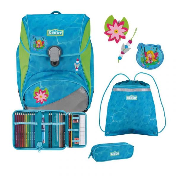 Schulranzen-Set Scout Alpha "Water Lily", 4tlg