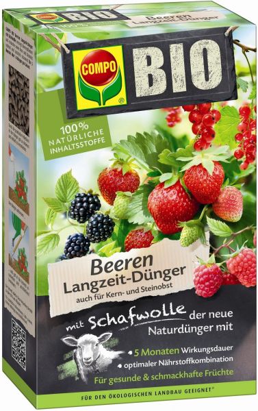 Compo Bio Beeren - Langzeitdünger mit Schafwolle, 750 g