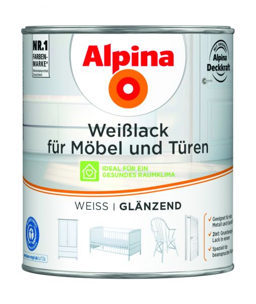 Alpina Weißlack für Möbel & Türen, glänzend