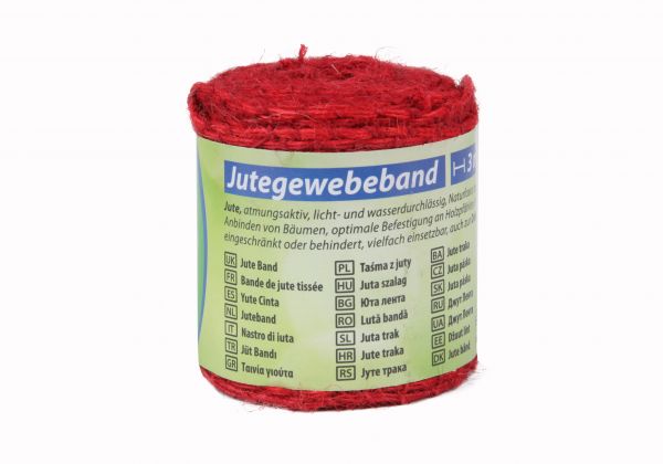 Jutegewebeband Classic L = 3 m, B = 6 cm, rot