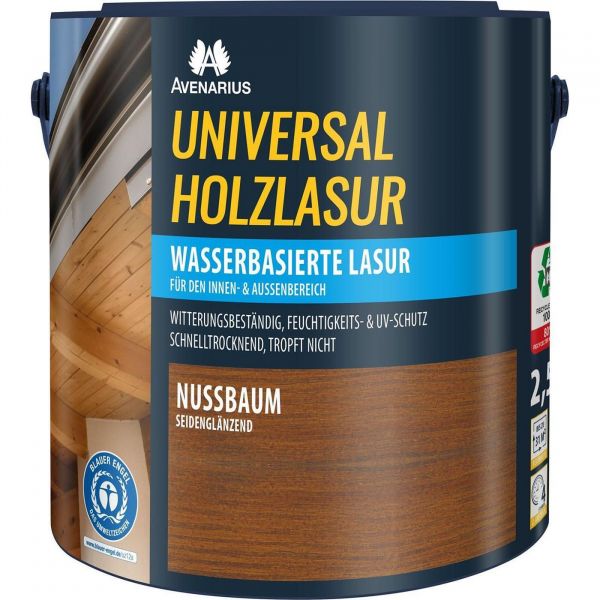 Avenarius Universal Holzlasur nussbaum 2,5 ltr., 1 Stck.