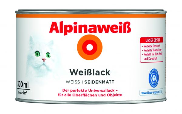 Alpinaweiß Weißlack, seidenmatt