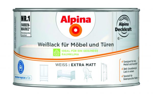 Alpina Weißlack für Möbel & Türen, extra matt