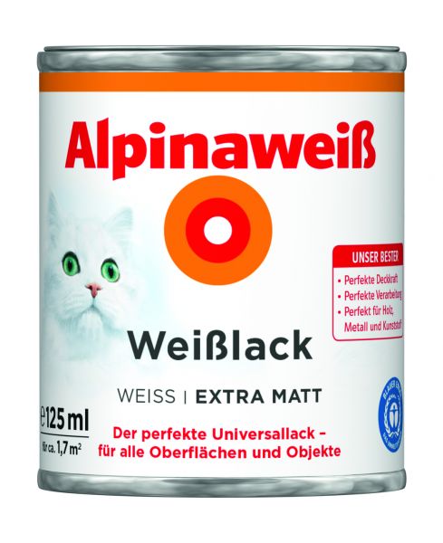 Alpinaweiß Weißlack, extra matt