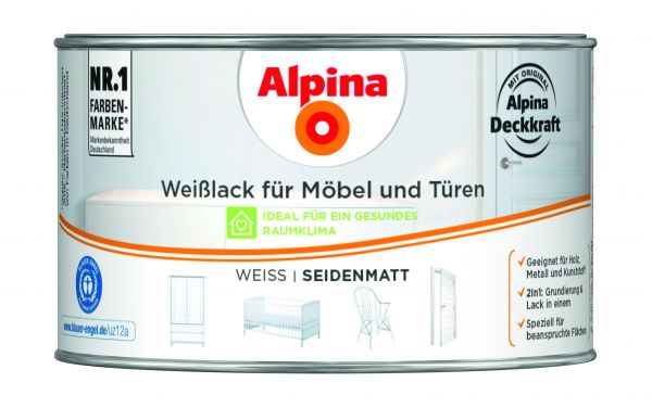 Alpina Weißlack für Möbel & Türen, seidenmatt