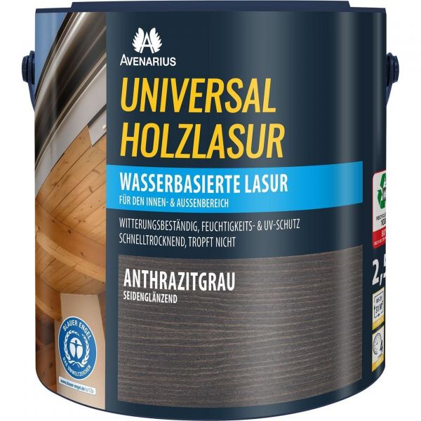 Avenarius Universal Holzlasur anthrazitgrau 2,5 ltr., 1 Stck.