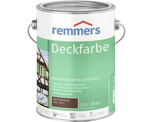 Deckfarbe Nussbraun 2,5 ltr., 1 Stck.