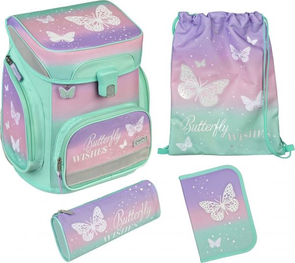 Scooli EasyFit Schulranzen "Butterfly Wishes", 5tlg.