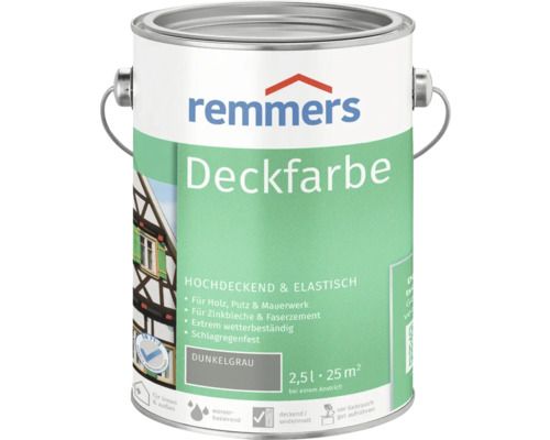 Deckfarbe Dunkelgrau 2,5 ltr., 1 Stck.