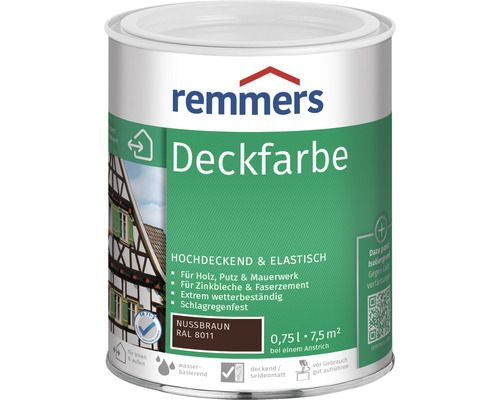 Deckfarbe Nussbraun (RAL 8011), 0,75 L