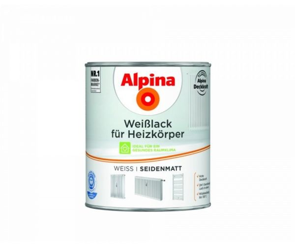 Alpina Weißlack für Heizkörper, seidenmatt