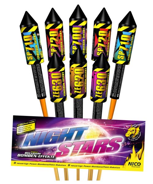 Night Stars, 8er Raketen-Beutel