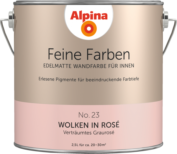 Alpina Feine Farben No. 23 „WOLKEN IN ROSÉ“ - Verträumtes Graurosé