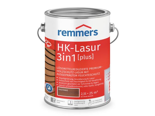 HK - Lasur 3in1 [plus] kastanie (RC-555) 2,5 ltr., 1 Stck.